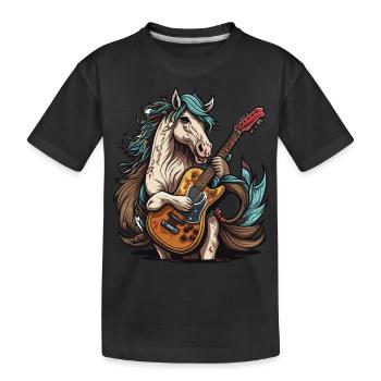 Horse Rock - Kids' Premium Organic T-Shirt - black - Front