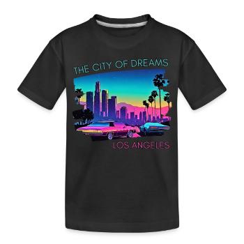 The City Of Dreams Los Angeles - Kids' Premium Organic T-Shirt - black - Front