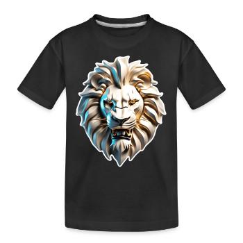 tete de lion - T-shirt bio Premium Enfant - noir - Devant