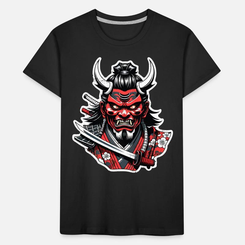 Samurai-Krieger - Japan - Dämon Kinder Premium Bio T-Shirt