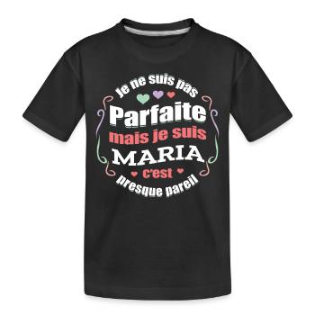 MARIA PARFAITE - PRENOM MARIA - T-shirt bio Premium Enfant - noir - Devant