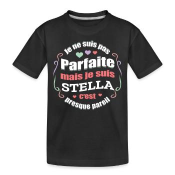 STELLA PARFAITE - PRENOM STELLA - T-shirt bio Premium Enfant - noir - Devant