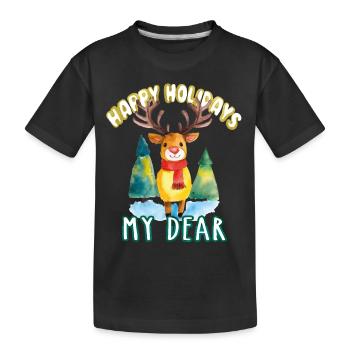 Joyeuses fêtes ma chère - T-shirt bio Premium Enfant - noir - Devant