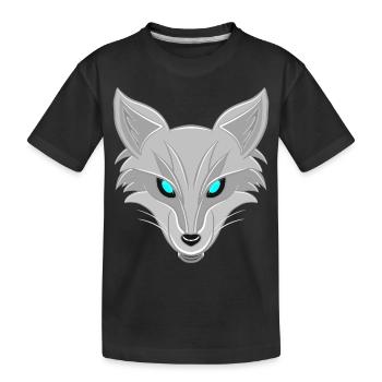 Silberfuchs - Elegantes Tierliebhaber Design - Kinder Premium Bio T-Shirt - Schwarz - Vorne