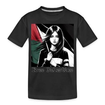 Befreit Palästina - Kinder Premium Bio T-Shirt - Schwarz - Vorne