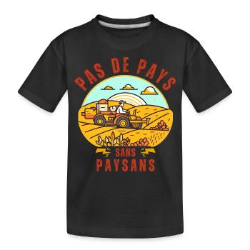 Pas de pays sans paysans - T-shirt bio Premium Enfant - noir - Devant