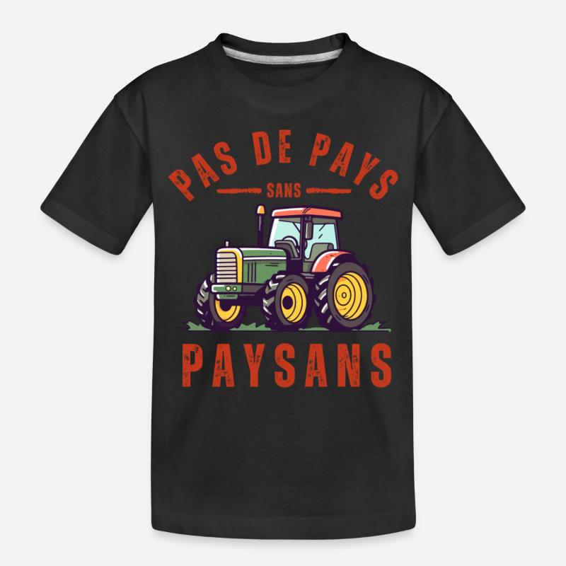 Pas de pays sans paysans - T-shirt bio Premium Enfant - noir