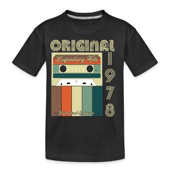 Anniversaire légendaire de 1978 - T-shirt bio Premium Enfant - noir - Devant