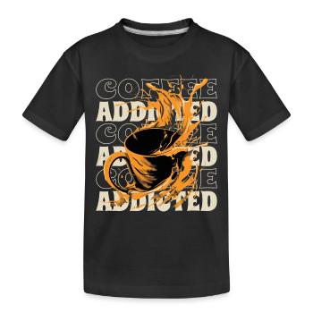 Coffee Coffee Addict Buveur de café Tasse à café - T-shirt bio Premium Enfant - noir - Devant