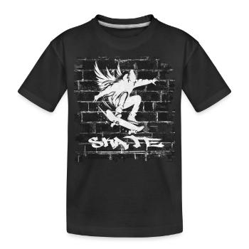 Skate - Kids' Premium Organic T-Shirt - black - Front