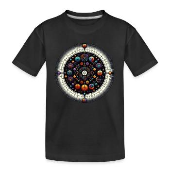 Mystischer Tierkreis: Himmlische Kugel - Kinder Premium Bio T-Shirt - Schwarz - Vorne