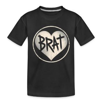Rebel Heart Attitude - Kids' Premium Organic T-Shirt - black - Front