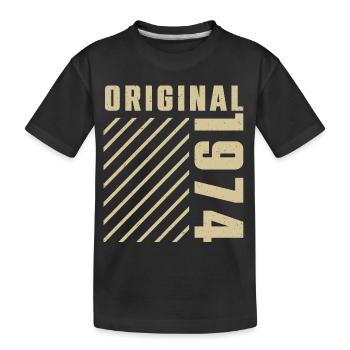 Original 1974 Authentic 1974 Vintage Bursdag - T-shirt bio Premium Enfant - noir - Devant
