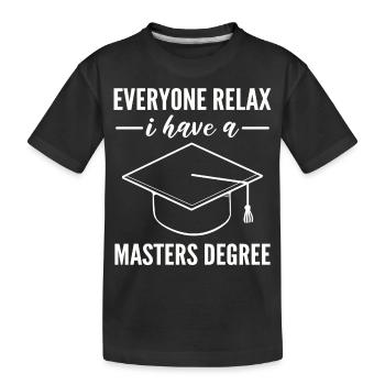 Cérémonie de remise des diplômes de maîtrise - T-shirt bio Premium Enfant - noir - Devant
