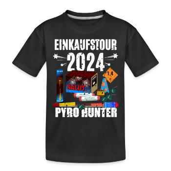 Silvester Einkaufstour 2024 - Kinder Premium Bio T-Shirt - Schwarz - Vorne