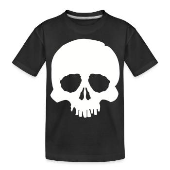 skull - Kinder Premium Bio T-Shirt - Schwarz - Vorne