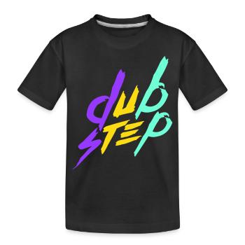 Dub Step Techno Musique Party Club Texte Lettrage - T-shirt bio Premium Enfant - noir - Devant
