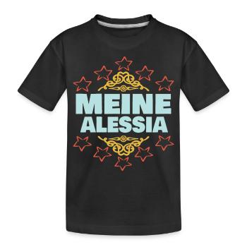 Mädchen Alessia - Kinder Premium Bio T-Shirt - Schwarz - Vorne