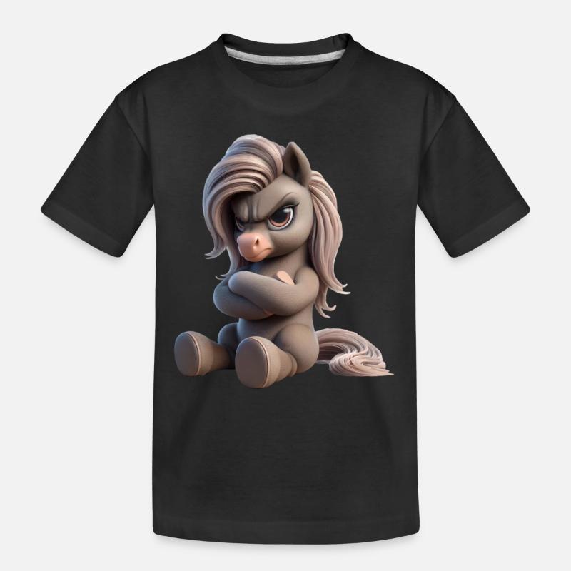 Poney grim 1 - T-shirt bio Premium Enfant - noir