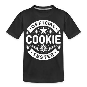 Offizieller Cookie-Tester - Kinder Premium Bio T-Shirt - Schwarz - Vorne