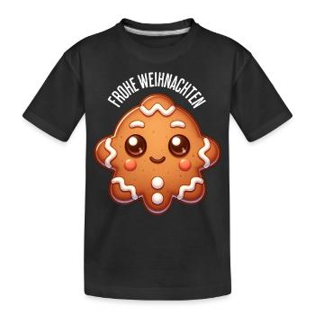 Joyeux Noël Pain d’épice sucré - T-shirt bio Premium Enfant - noir - Devant