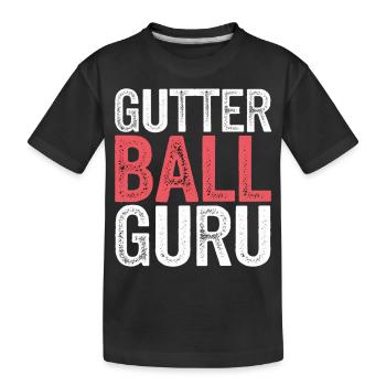 Gutter Ball Guru 9 - Kinder Premium Bio T-Shirt - Schwarz - Vorne