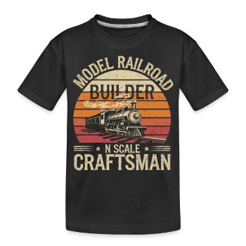 Model making: Perfection in N gauge - Kids' Premium Organic T-Shirt - black - Front
