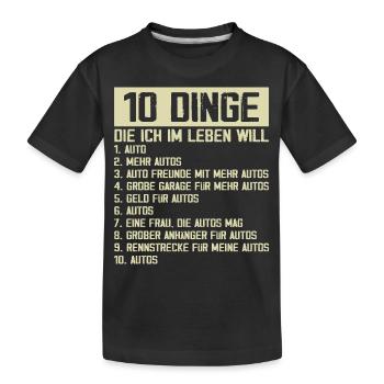 Tournevis de réglage de voiture - T-shirt bio Premium Enfant - noir - Devant
