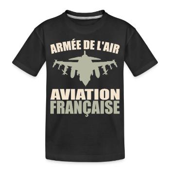 French Air Force - Kids' Premium Organic T-Shirt - black - Front