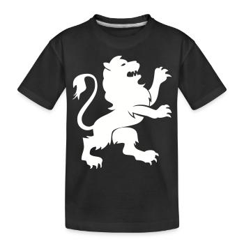 löwe tier - Kinder Premium Bio T-Shirt - Schwarz - Vorne