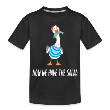 Maintenant, nous avons la salade - T-shirt bio Premium Enfant - noir - Devant