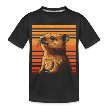 Quokka vintage - Kids' Premium Organic T-Shirt - black - Front