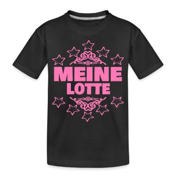 Maedchen Lotte - Kinder Premium Bio T-Shirt - Schwarz - Vorne