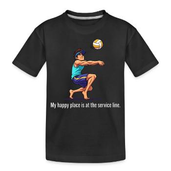 Beachvolleyball-Liebhaber - Kinder Premium Bio T-Shirt - Schwarz - Vorne