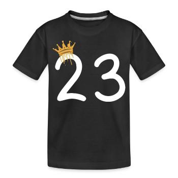 23 - Kinder Premium Bio T-Shirt - Schwarz - Vorne