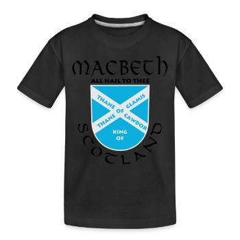 Scotland Macbeth - Kinder Premium Bio T-Shirt - Schwarz - Vorne