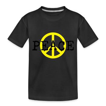 peace and love - T-shirt bio Premium Enfant - noir - Devant