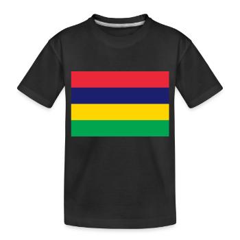 Flag of Mauritius, Drapeau des iles Maurice - T-shirt bio Premium Enfant - noir - Devant