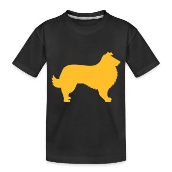 Border Collie - Kids' Premium Organic T-Shirt - black - Front