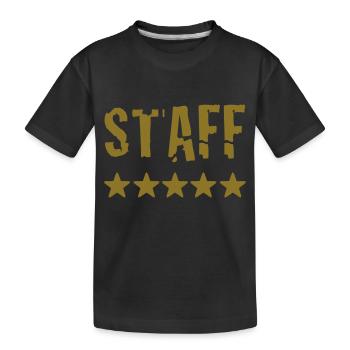 staff - Kinder Premium Bio T-Shirt - Schwarz - Vorne