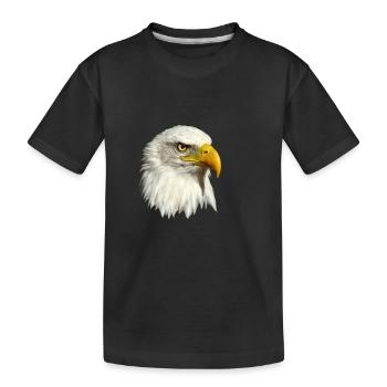 Weißkopfseeadler - Kinder Premium Bio T-Shirt - Schwarz - Vorne