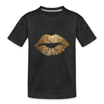 glitter - Kids' Premium Organic T-Shirt - black - Front