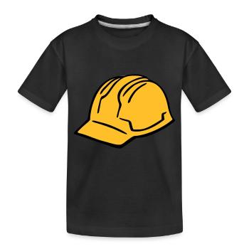 Bau Helm - Kinder Premium Bio T-Shirt - Schwarz - Vorne