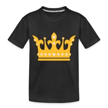 Crown / Crown 2c - Kids' Premium Organic T-Shirt - black - Front