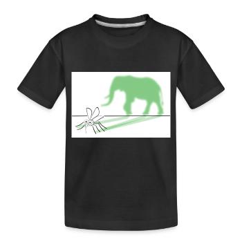 Out of a mosquito make an elephant drawing - Kids' Premium Organic T-Shirt - black - Front