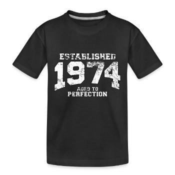 established 1974 - aged to perfection (fr) - T-shirt bio Premium Enfant - noir - Devant