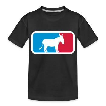 sport logo cool âne cheval poney petit packesel lan - T-shirt bio Premium Enfant - noir - Devant