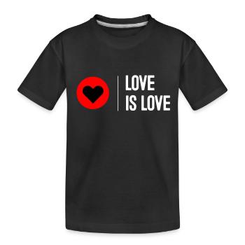 Love is Love - Kinder Premium Bio T-Shirt - Schwarz - Vorne