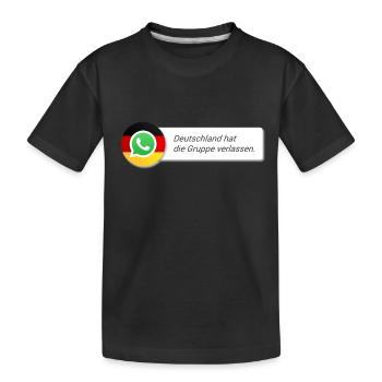 Germany left the group. - Kids' Premium Organic T-Shirt - black - Front