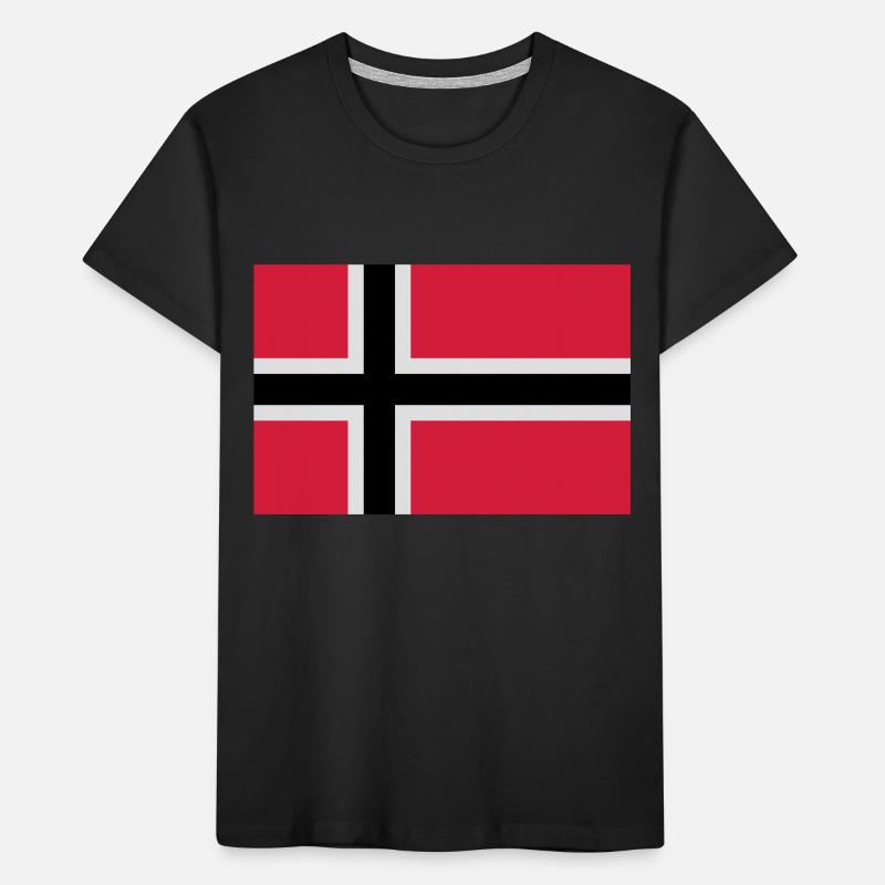 drapeau_norvege Kinder Premium Bio T-Shirt